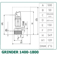 Насос центробежный DAB GRINDER 1800 T
